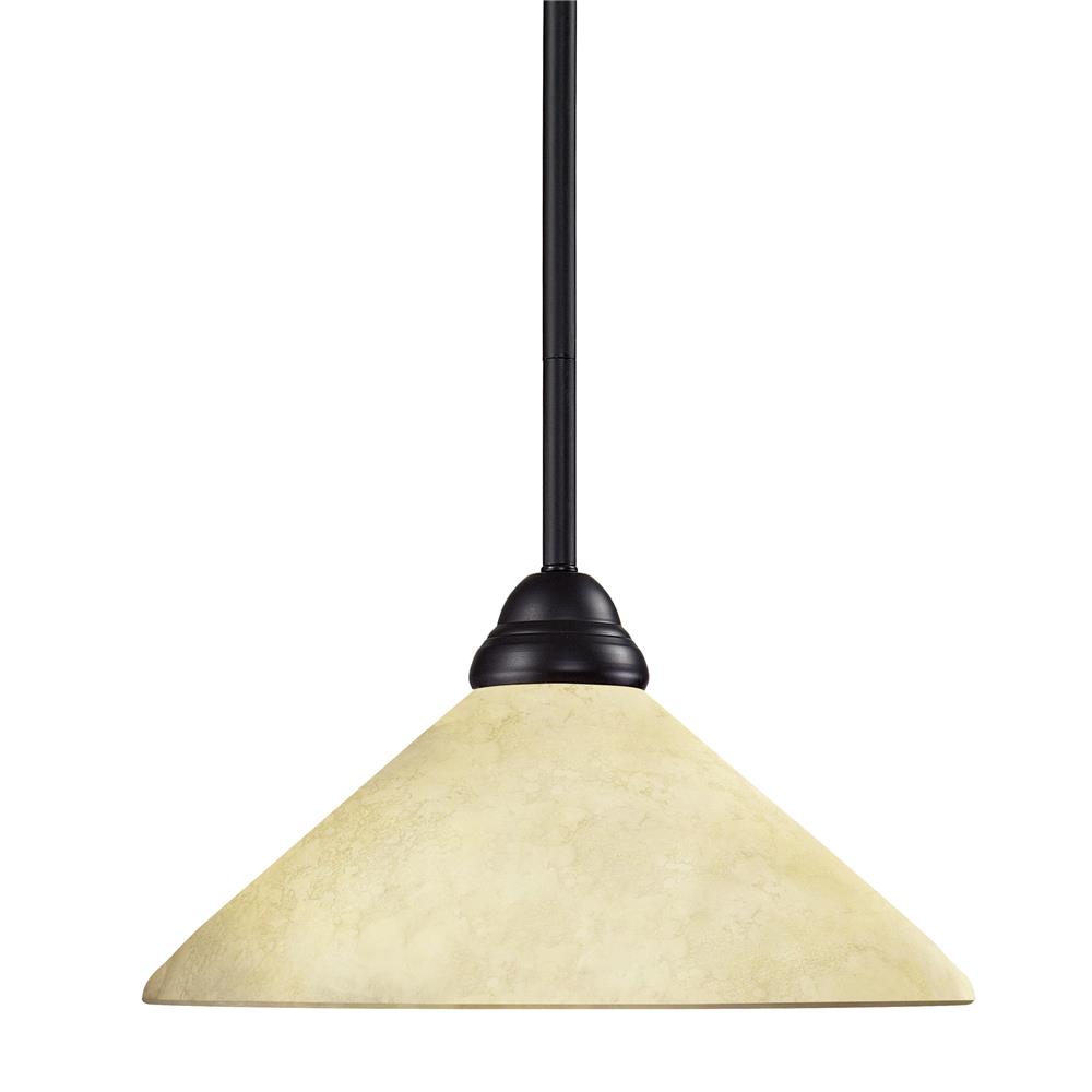 Z-Lite 2114MP-BRZ-AGM14 1 Light Pendant in Bronze with a Golden Mottle Shade